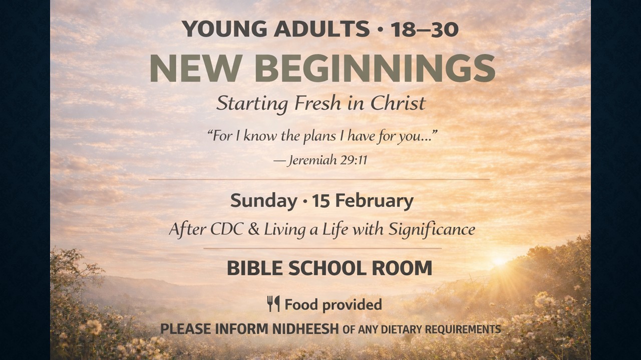Young Adults Ministry - New Beginnings